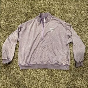 Fabletics Purple Half-Zip Sweater